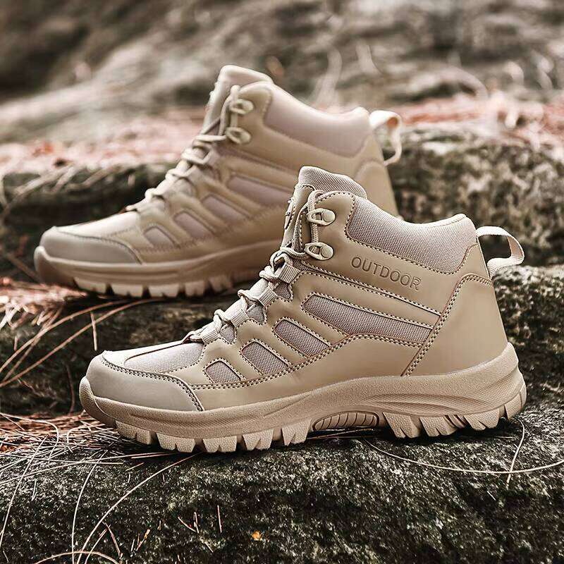 Hot Selling Outdoor High Top Hiking Fashion Shoes for Men High-quality Sports Training Boots Big Size