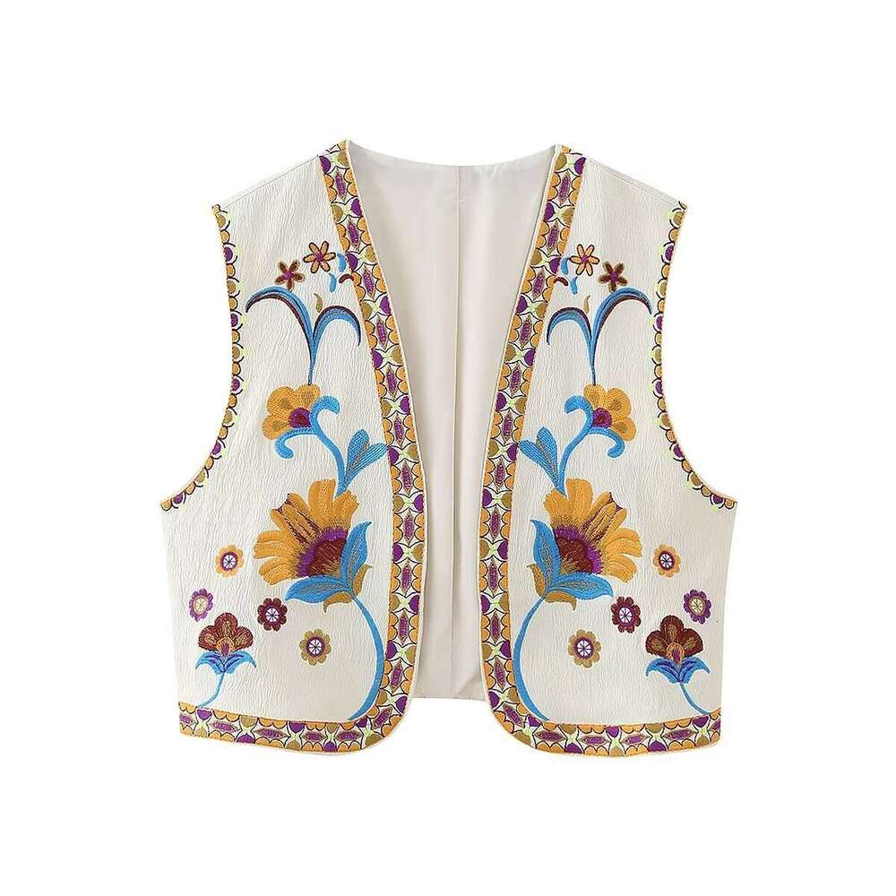 Autumn New Style Simple Versatile Embroidered Cardigan Vest68923 B5