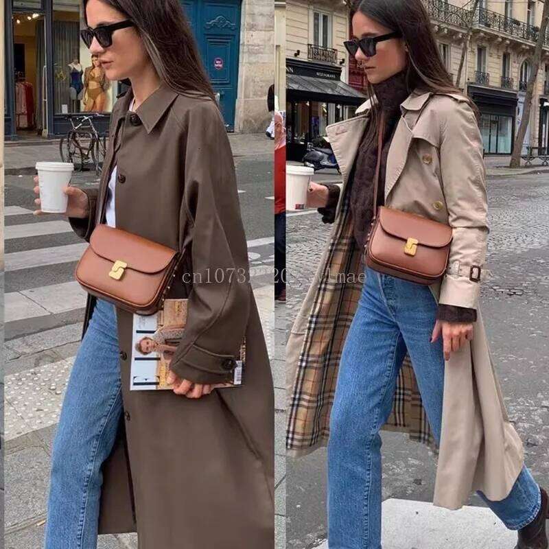 Genuine Leather Shoulder For Women Female Designer Classic Crossbody Square Bags Commuting Bag