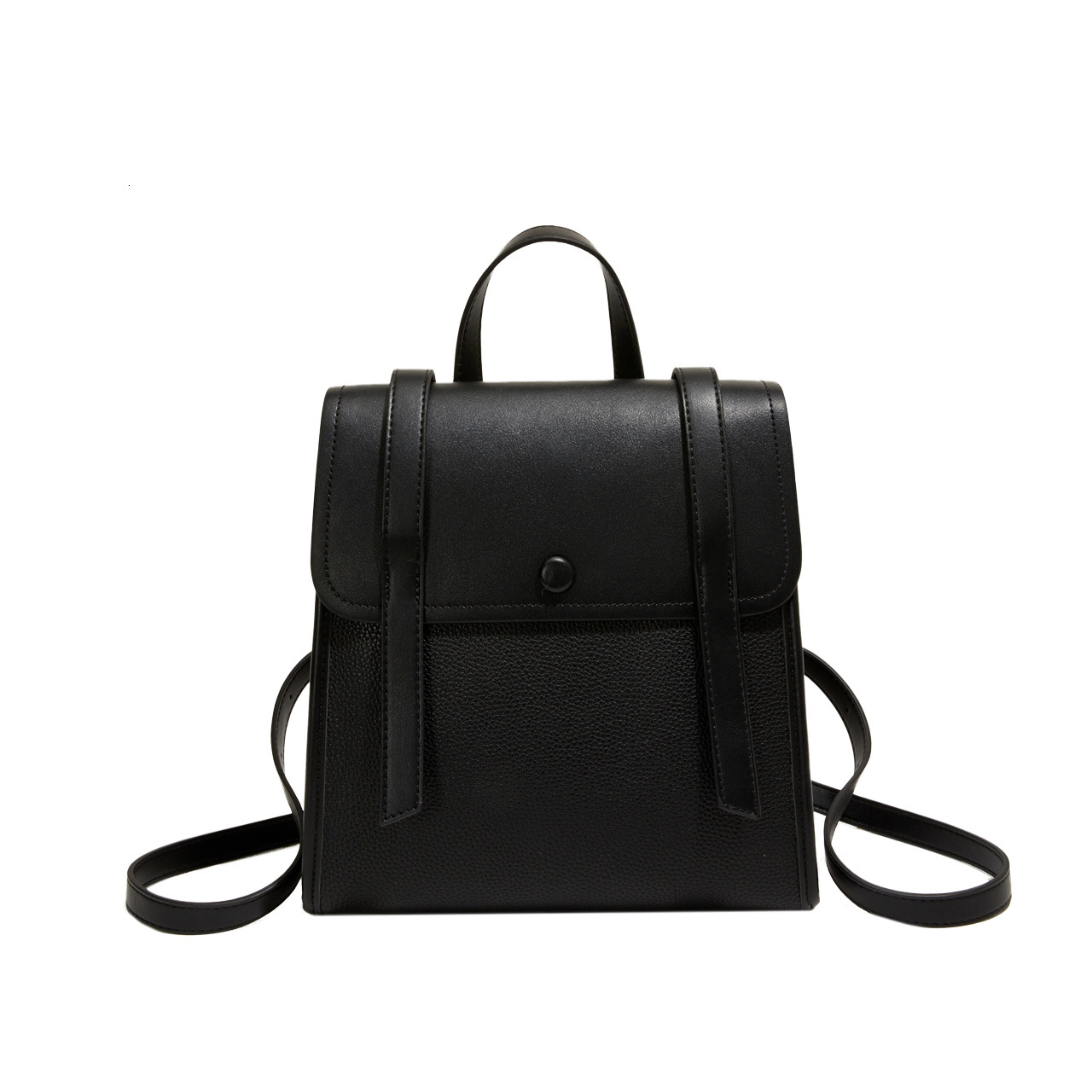 Simple Fashion Color-Block Backpack New Versatile Korean Style Women's Shoulder Bag Handheld