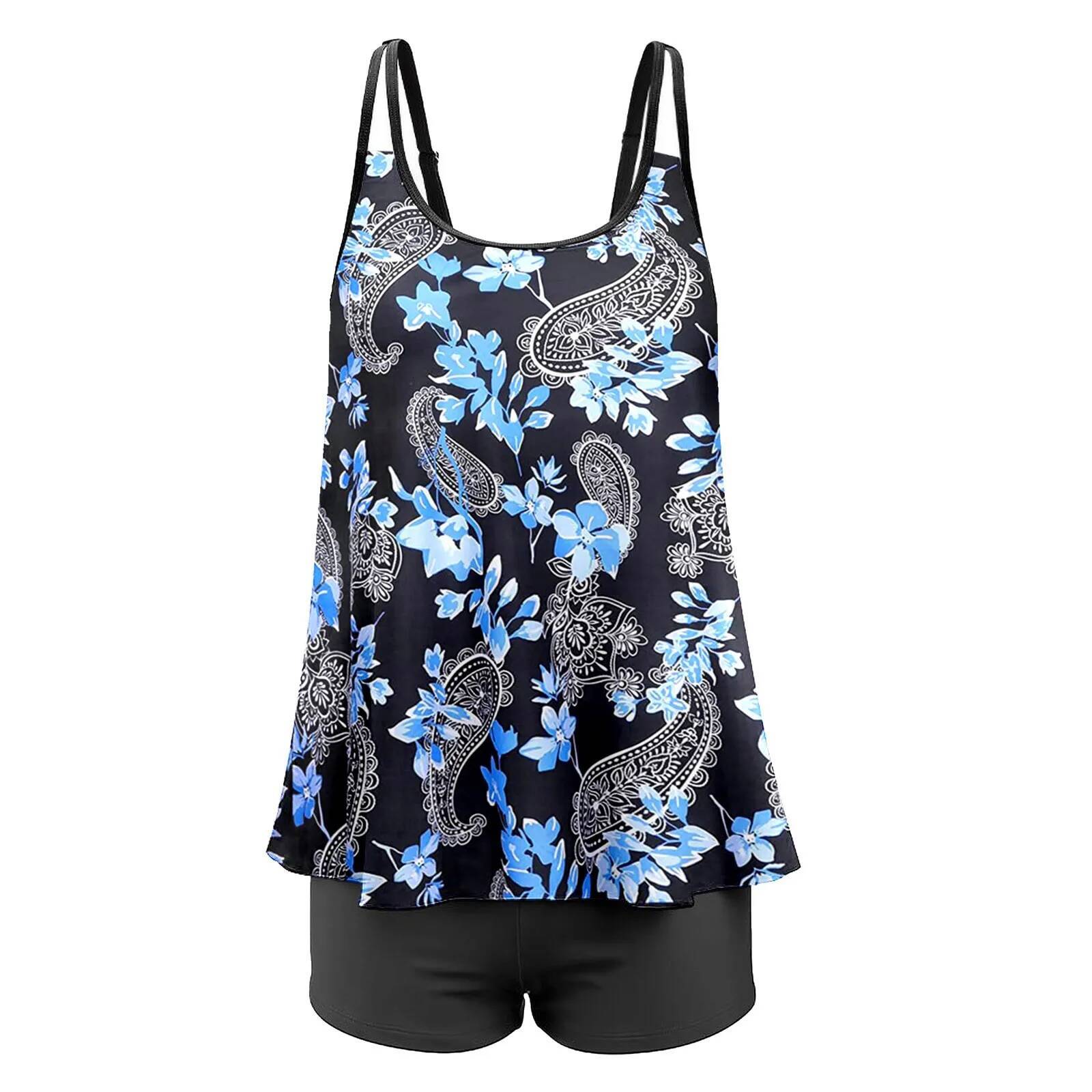 Women Swimwear Tankinis Set Sexy Solid Color Monokini Two-Piece Bathing Suits Athletic Women's Swimsuit Beachwear Bikini