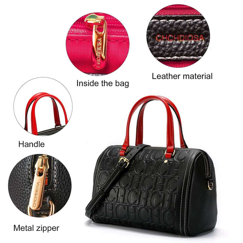 Women's Fashion Letter Print Handbag Shoulder Crossbody Large Capacity Boston Bag