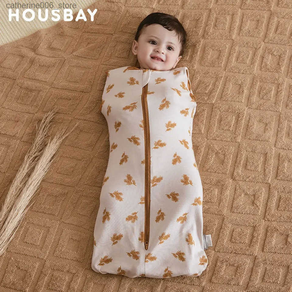 Baby Sleeping Bag Newborn Baby Swaddle Sleeveless Sleep Sack Summer Thin 100% Cotton Soft 2-Ways Zipper Diaper Changing Bag y2506108V9Y