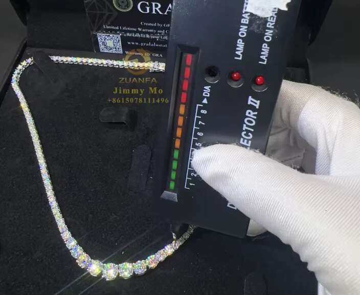 OACOCA Moissanite Diamond Tennis Chain Necklace Bracelet Hip Hop 925 Sterling Silver Cuba Chain Vvs DRE