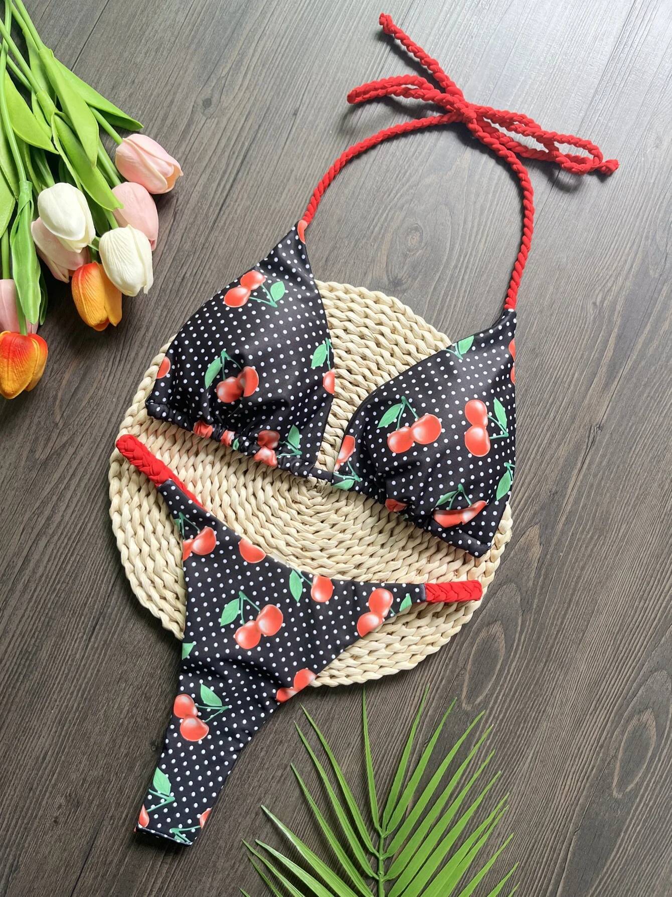 RUOTONGSEPT Set Thong Swim Suit Women Bathing Suits Bikini Biquini Brazilian Weaving rope Swimwear