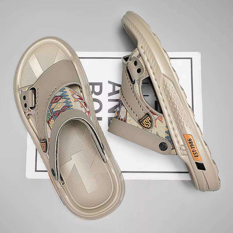 New Hot Selling Outdoor Men PU Sandals Summer Beach Slipper High Quality Slippers