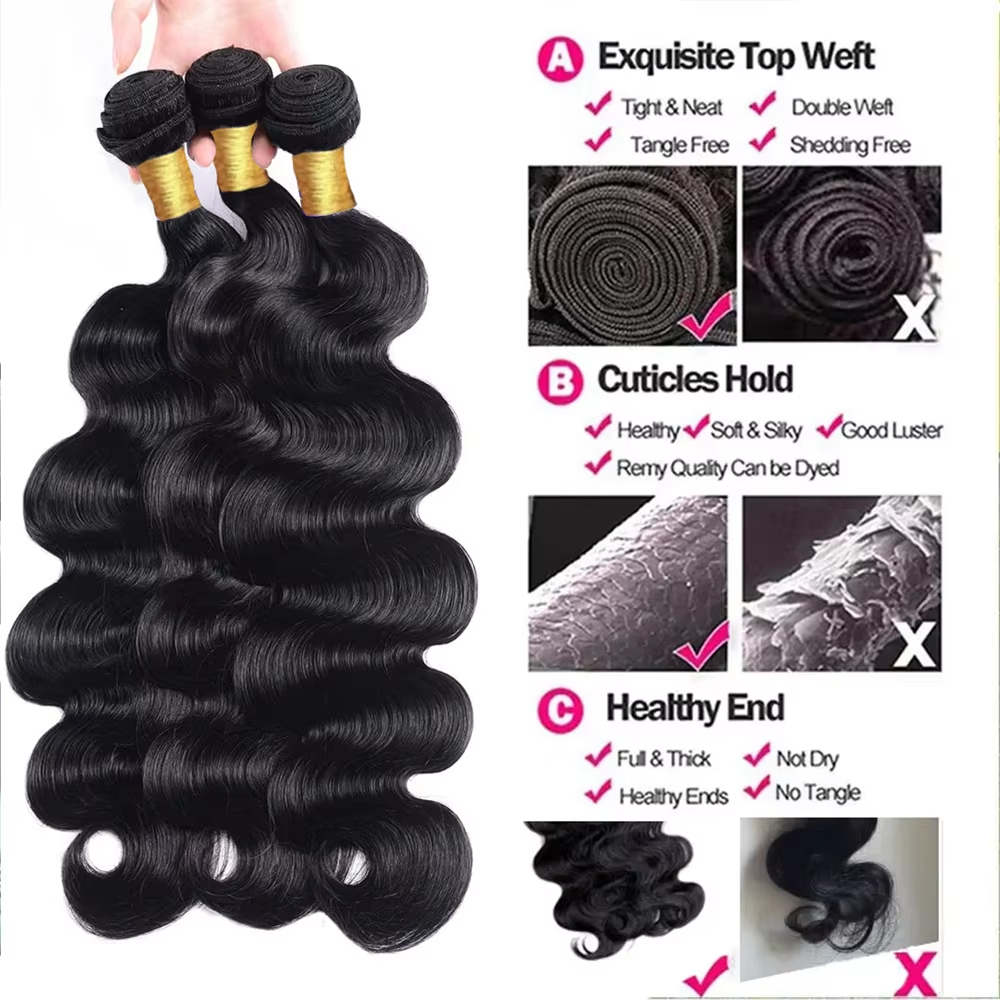 8 Inch Straight Bundles Human Hair Burmese Curly Raw Hair Bundles Double Weft Virgin Hair Extensions Quick Weaving 100% Human Hair Body Wave 3 4 Bundl