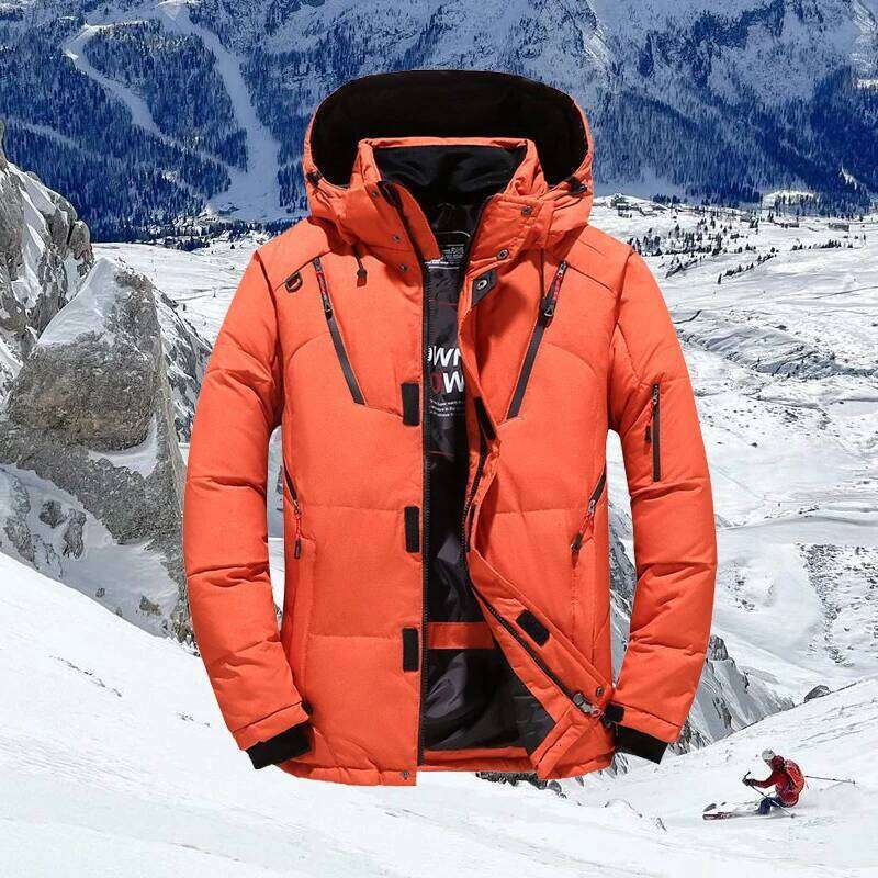 Suit Men Mountain Ski Keep Warm Windproof Down Jacket Male Outdoor Winter Camping Sports Snowboard Clothing