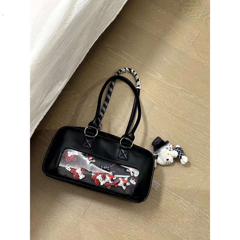 Japanese Casual Snacks Boston Shoulder Pain Two-Dimensional Commuting To Work Versatile Soft Girl Large-Capacity Bag