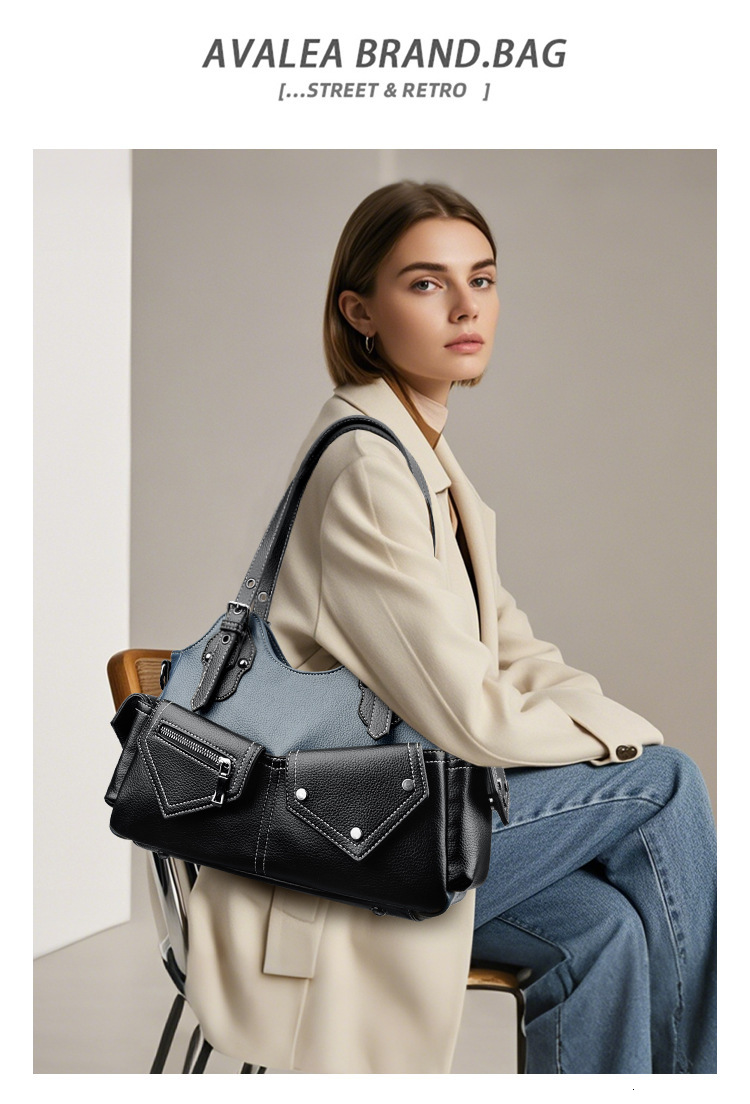 Free Shipping 2025 Luxury Designer Summer Fashion Niche Retro Color-blocking New Patchwork Single Shoulder Underarm Handbag Crossbody Bag For Women Ha