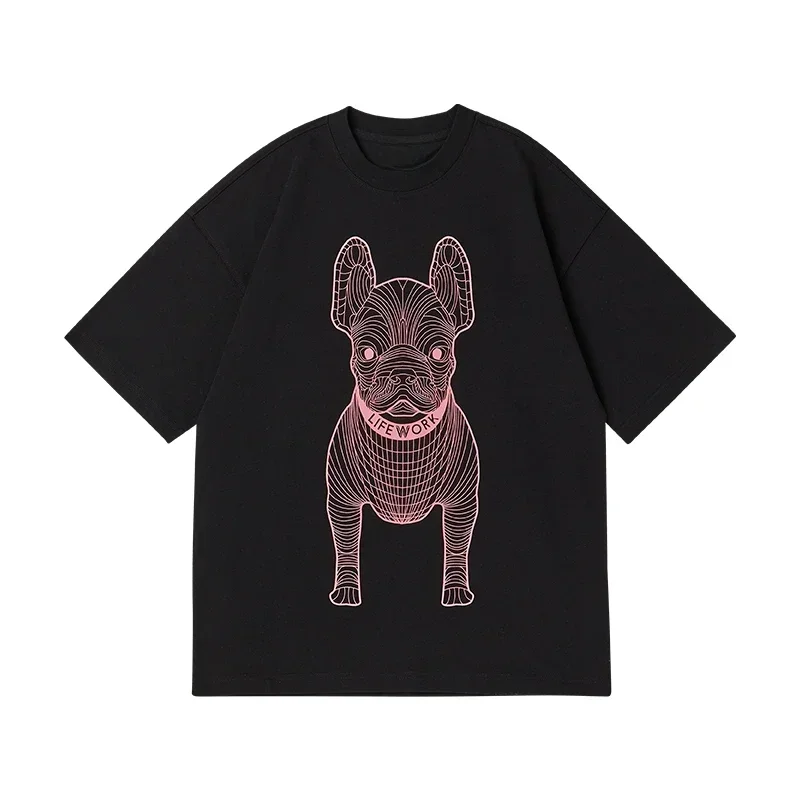 Korean Fashion Brand Designer T-shirts Spring and Summer Season Mainstream Men and Women Can Be Matched with Printed Cotton T-shirts