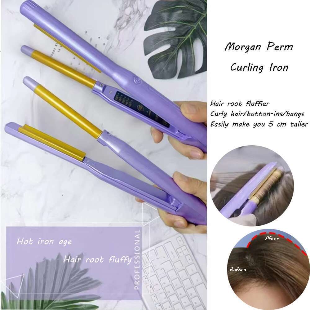 High Top Fluffy Pad Root Wavy Multi-function Round Electric Curling Iron Hair Straightener Tool