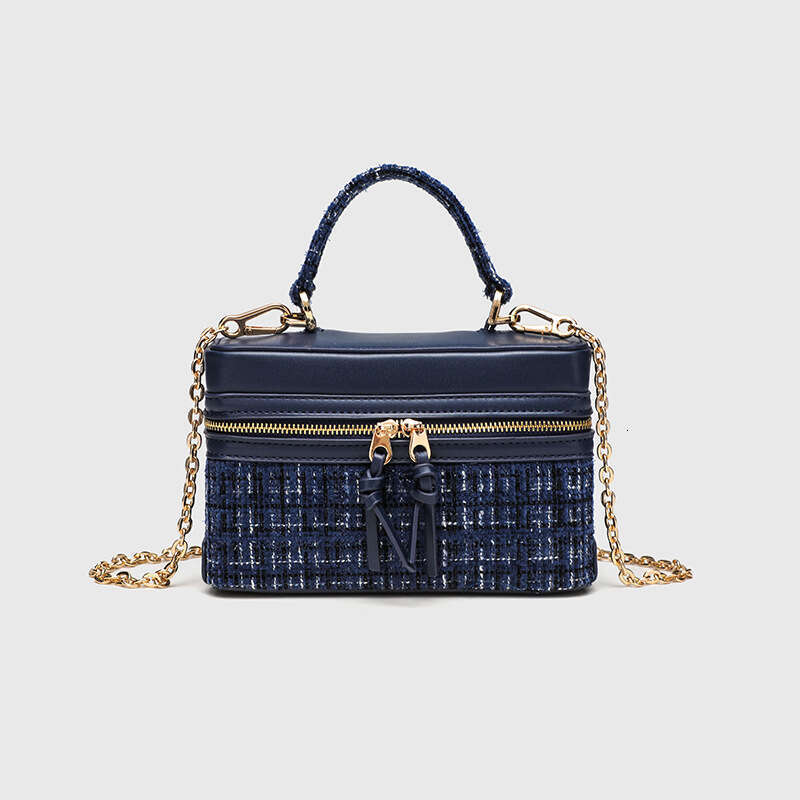 New Box Square Woolen Material Chain Small Fashion Women's Bag High-end Ladies Handbag