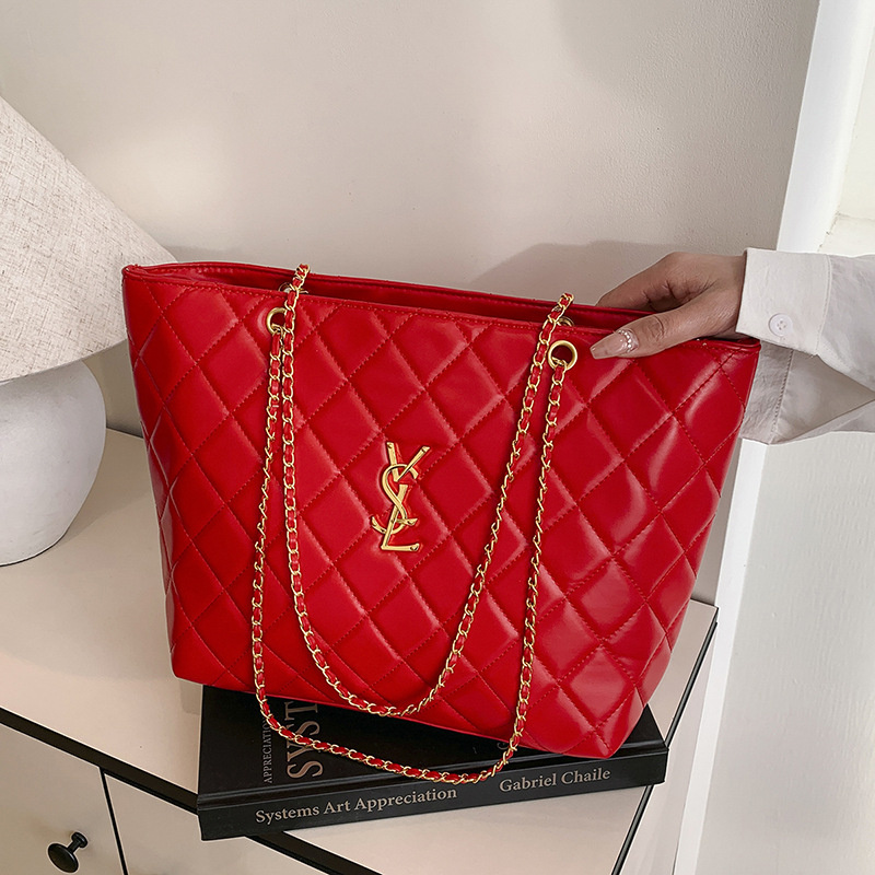 Designer bag free shipping 2025 new fashion light luxury high-end texture printed large capacity bucket bag, single shoulder crossbody bag for women