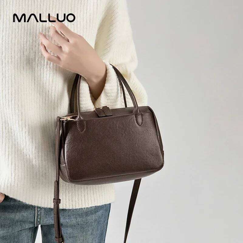 Women's Cow Real Leather Handbags Ladies Cowhide High Quality Shoulder Bag Female Fashion Retro Designer Crossbody Bags