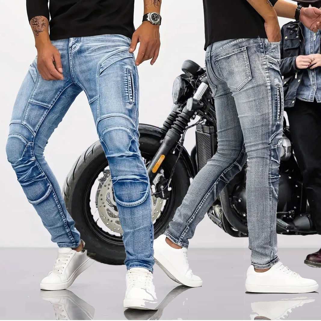 2025 New Motorcycle Jeans Pantalones Motocicleta Hombre Featherbed Jeans Standard Version Car Ride Trousers Pant Summer Riding M250610