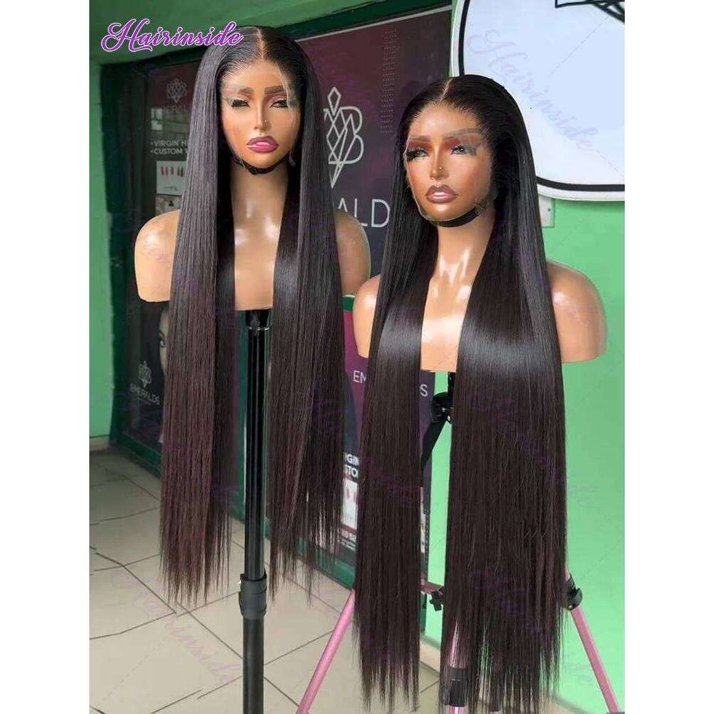 220 Density Bone Straight 13x4 Front Wigs 30 Inch Brazilian 13x6 13x7 HD Transparent Lace Frontal Human Hair Wig For Women