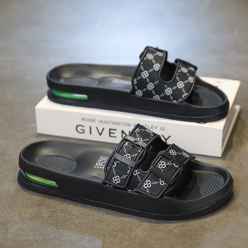designer men's new high-end slippers, cross-border men's summer outerwear appeal, soft-soled European and American style cool slippers, free