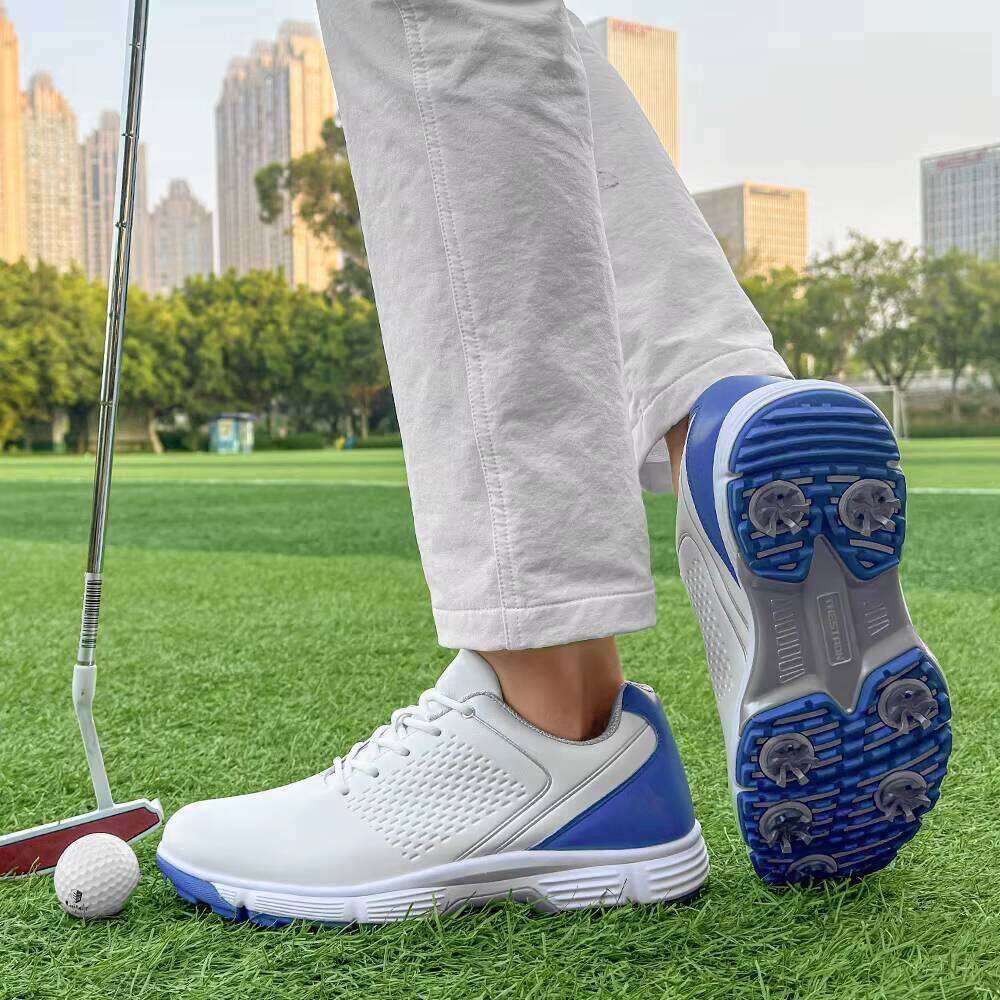 Hot Selling Cross-border Large Size Golf Soles with Active Spikes Sports Men's Shoes