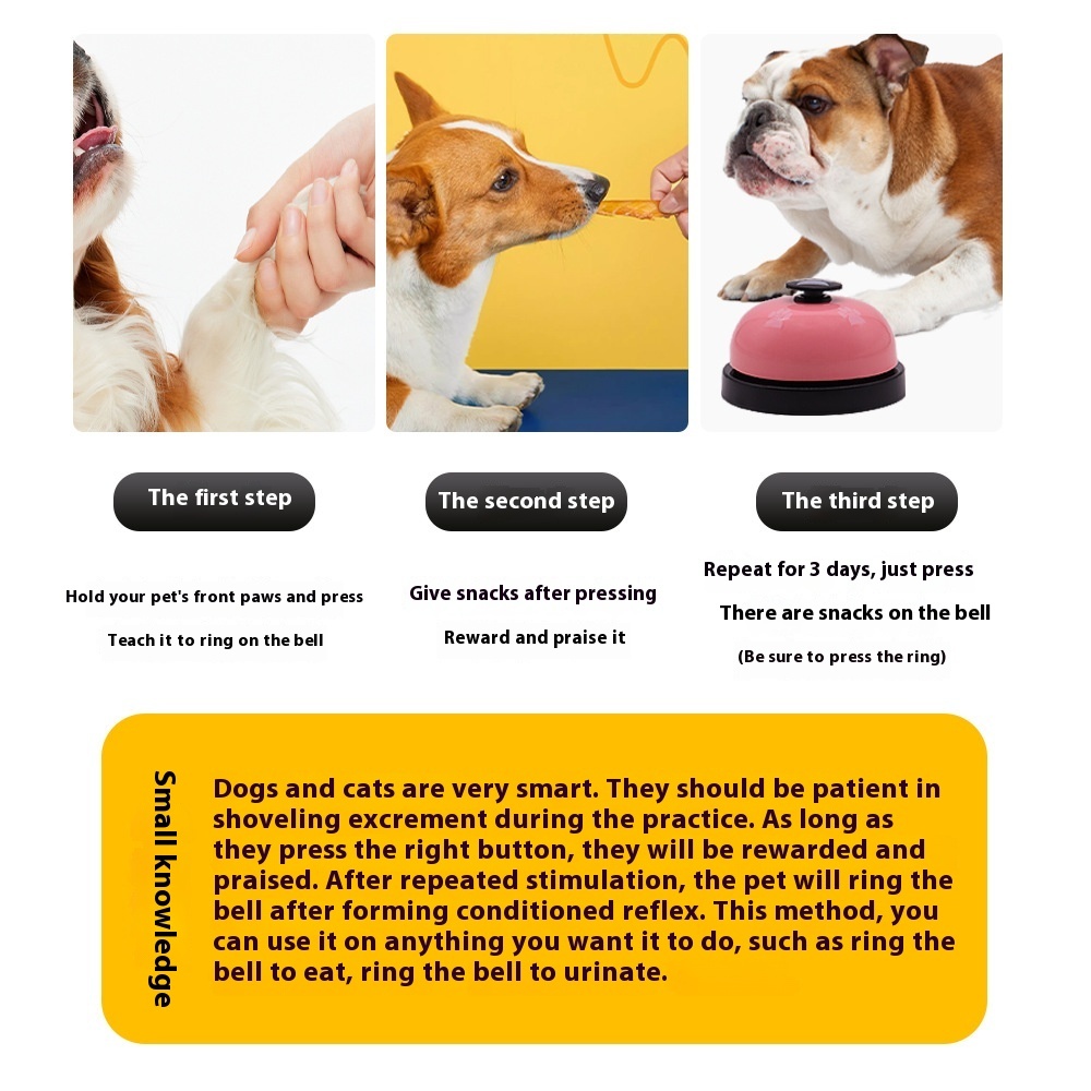 Dog Training Bell Dog Puppy Pet Potty Training Bells Potty Bells For Dogs To Go Go Outside Dog Cat Door Bell Tell Bell With Non Skid Rubber Base Can R