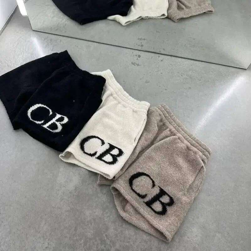 2024 New Knitting CB Shorts Men Woman 1:1 Top Quality Fashion Classic Jacquard Joggers Streetwear
