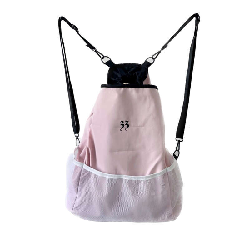 Niche Design Offset Printing INS Nylon Lightweight Large Capacity Mesh Backpack Simple Versatile Drawstring Closure Shoulder Bag