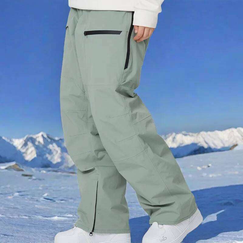 Winter Skiing Women Warm Ski Trousers Waterproof Windproof Snowmobile Clothes Adult Men Loose Snow Pants 2025 New Britches