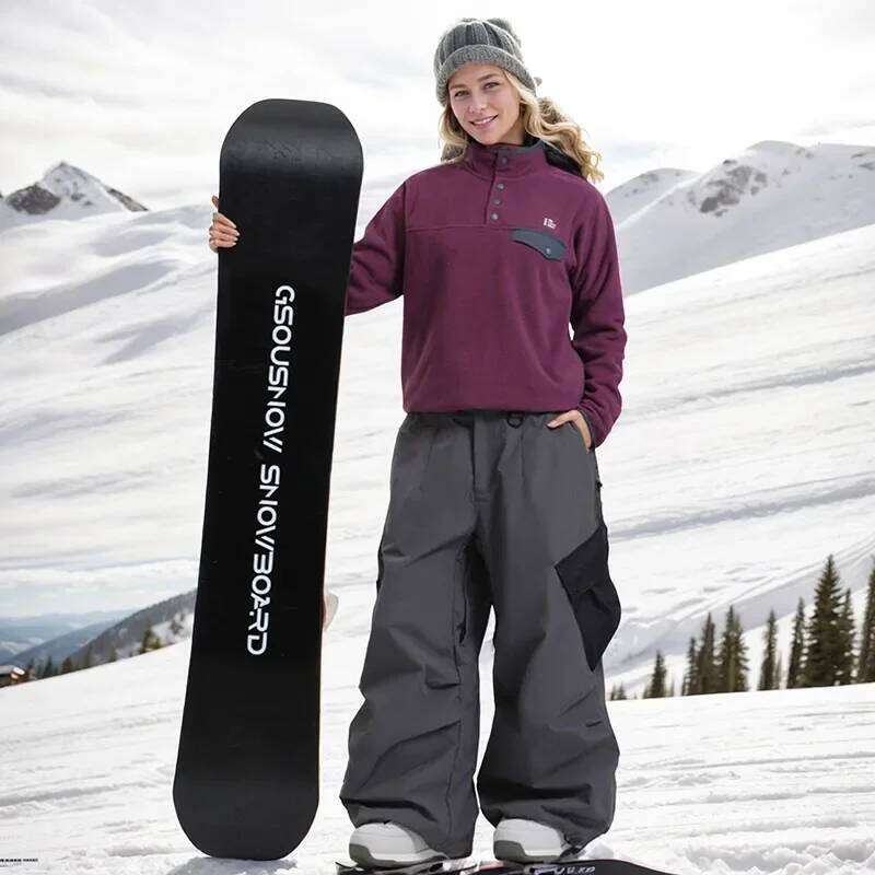 2025 New Skating Women's Work Loose Single Board Wear Resistant Warm Professional Snow Clothes Men's Pants