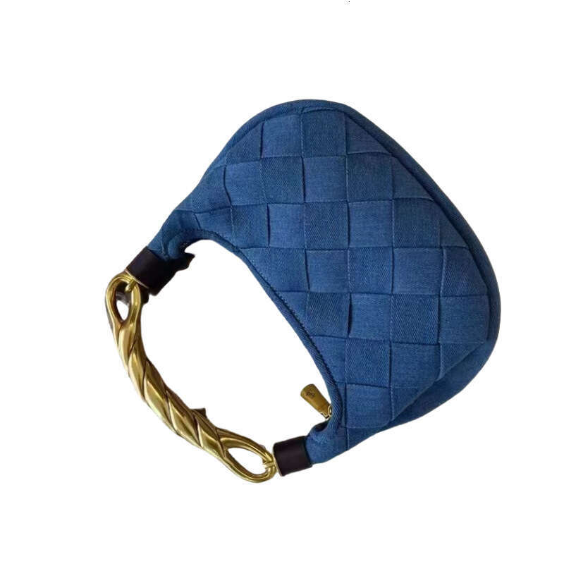 2025 Summer New High-End Niche Sardine Crossbody Denim Woven Handbag Versatile Beach Bag