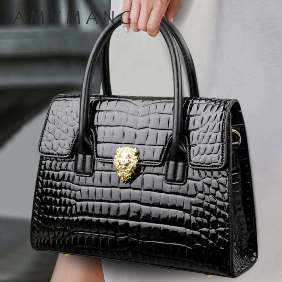 Designer Luxury Brand Handbags Designer Commuting Sac Alligator Patent Leather Shoulder Crossbody Hand Bags For Women Mother