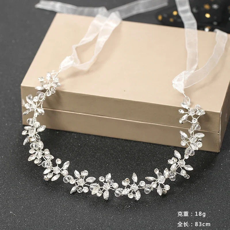 Silver Color Headbands For Women Bride Handmade Crystal Rhinestone Tiaras Hairbands Wedding Hair Accessories Queen Headband Gift 250610