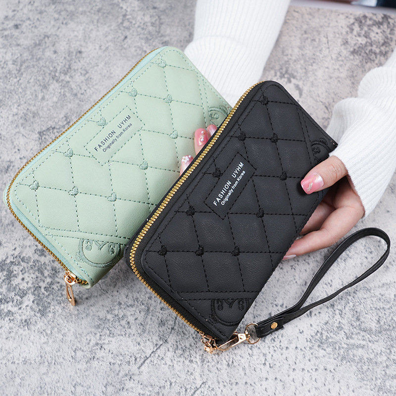 Free Shipping 2025 Designer Bag Women's Long Zipper Multifunctional Wallet Large Capacity Mobile Phone Bag Exquisite And Practical Trendy Coin Pu