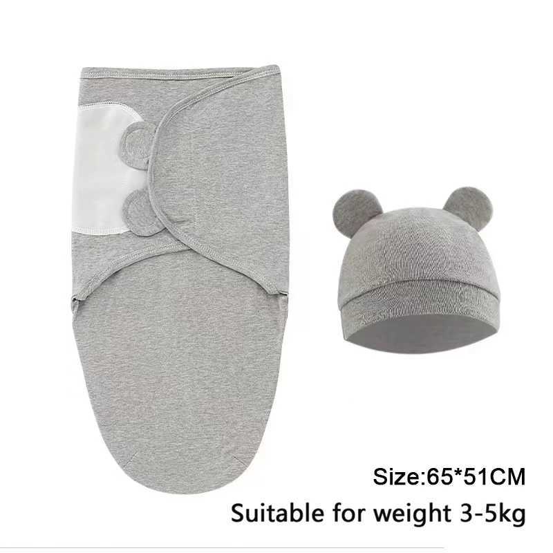 100% Cotton 0-3 Months Newborn Swaddle Sleepsack New Born Baby Swaddling Bedding y250610LZC5