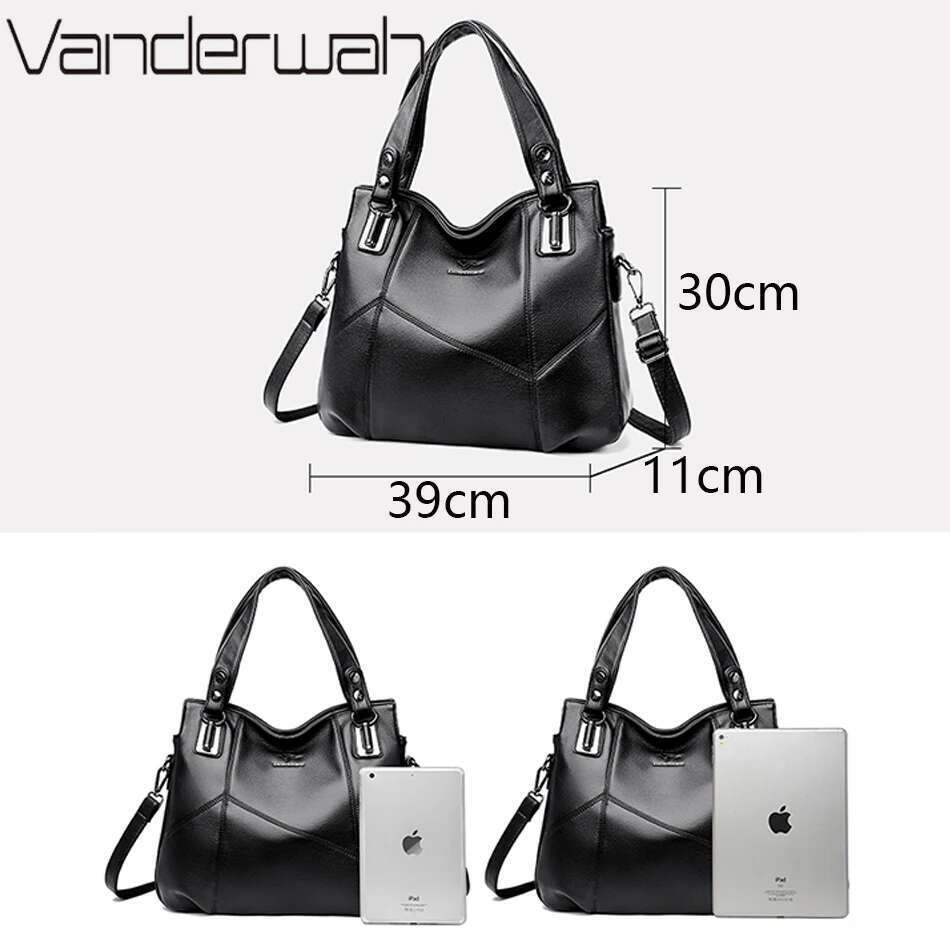 Brand Soft Leather Handbags And Purses New Women 2024 Designer Totes Bolsos Shoulder Crossbody Bags Female Messenger Sac