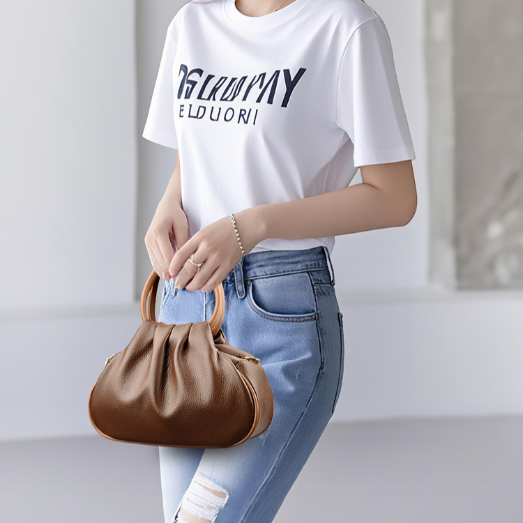 Free Shipping Trade Luxury Handbag 2025 New Designer Cloud Dumpling Bag Large Capacity Mom Bag Pleated Shoulder Crossbody Women's Bag