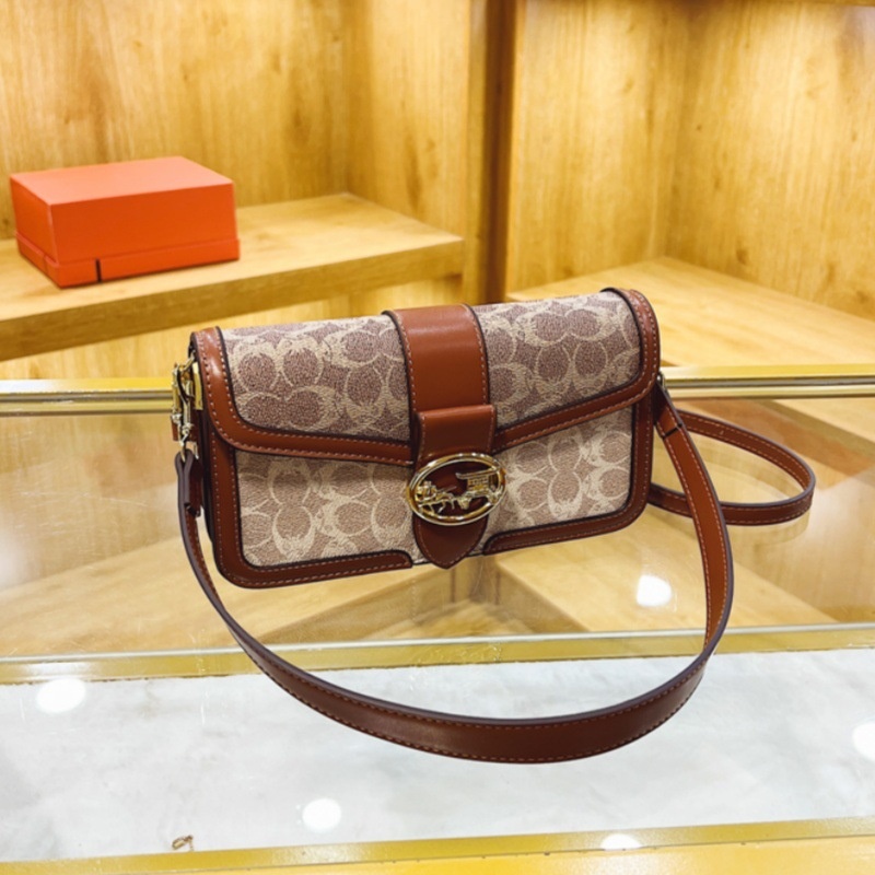 Free Shipping 2025 Designer Women's Luxury Fashion Color Contrasting Small Square Bag with Retro Style Single Shoulder Crossbody Bag