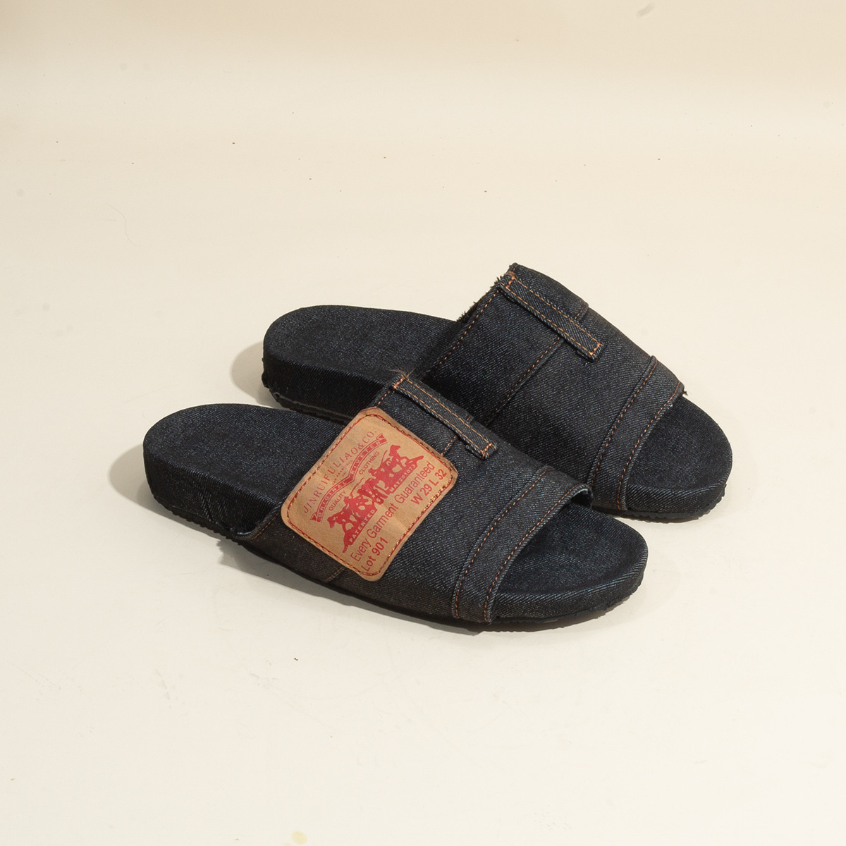 2024 Fashion Denim Slipper Female Shoes Non-slip Comfortable Summer Flat Slippers Woman Slides Outdoor Beach Casual Shoes Women