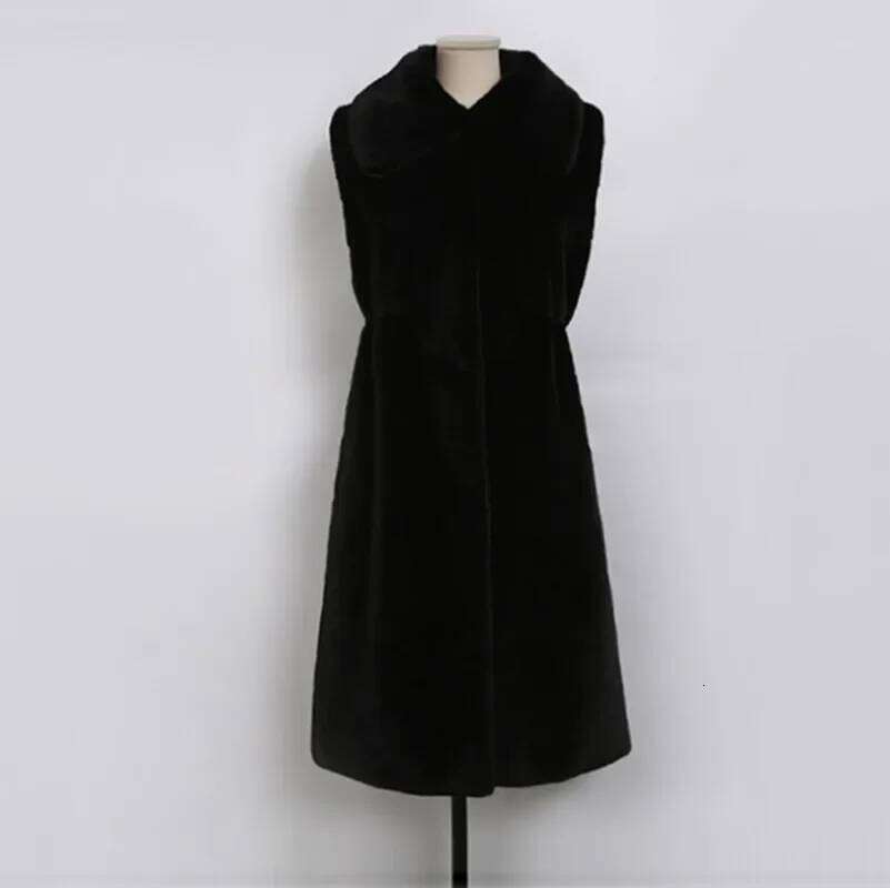 Vest Autumn Winter New Medium and Long Fur Coat for Women
