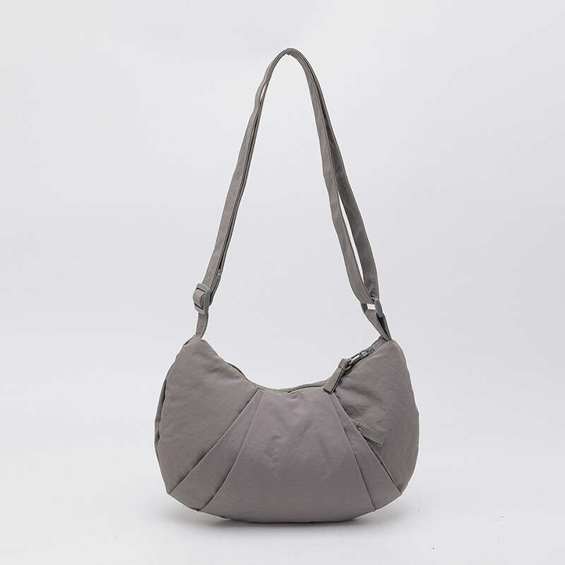 Pleated Soft For Women, Crossbody Dumpling Large Capacity Student Class Simple Fabric Commuter Bag, Shoulder Bag