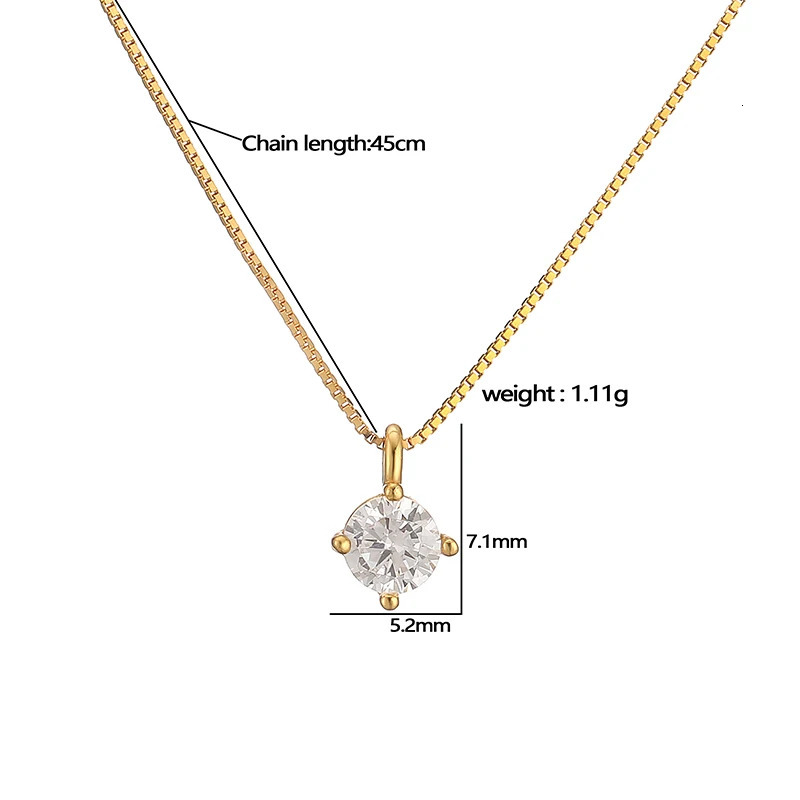 S925 Sterling sliver Gold Plated Necklace Versatile Single Sparkling Zircon Clavicle Chain for Women Wedding Jewelry 250609