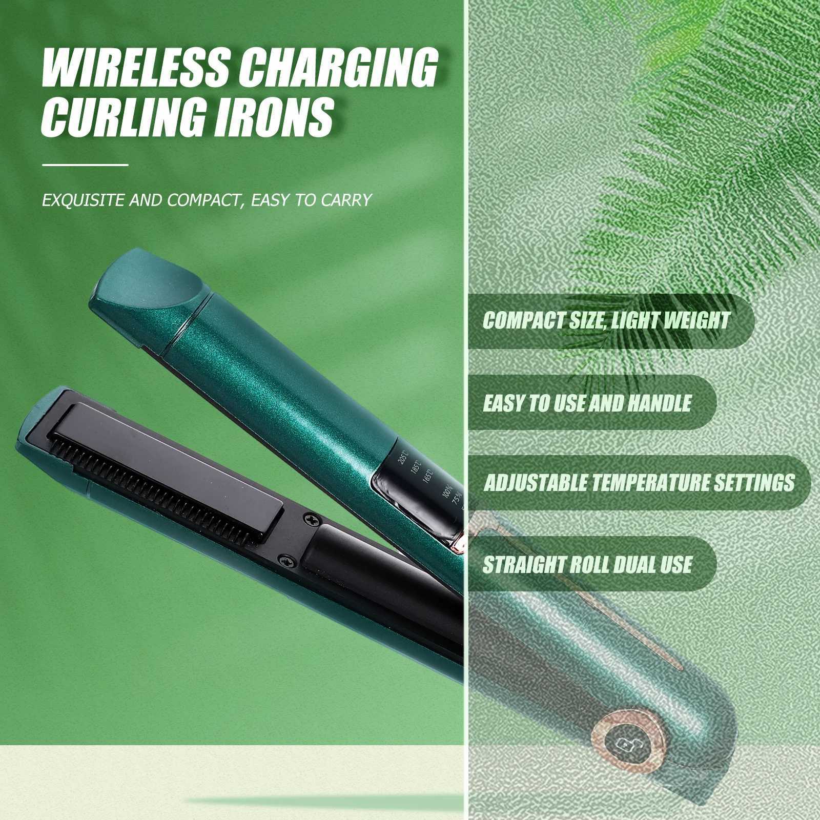 Hair Straightener Brush for Women Wireless Charging Curling Rod Modeling Rechargeable W250610