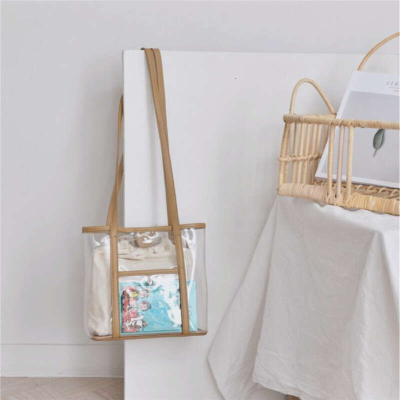 Korean Style PVC Transparent for Women 2020 Summer New Fashion Simple Jelly Bag Large Capacity Ins Shoulder Handbag