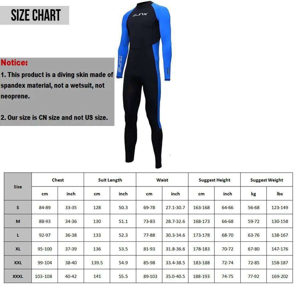 Full Body Surf Suit, UV Protection, Long Sleeve, One Piece Swimwear, Snorkeling Surfing, Scuba Diving, Swimming, Kayaking