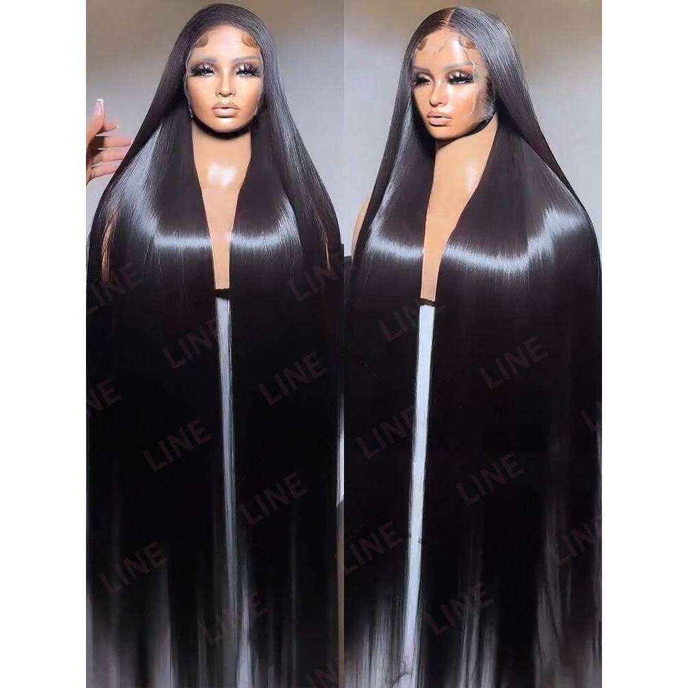 250 Density 40 Inch Straight 13x6 HD Frontal Wigs 100% Quality Brazilian 360 Full Lace Wig Human Hair Preplucked