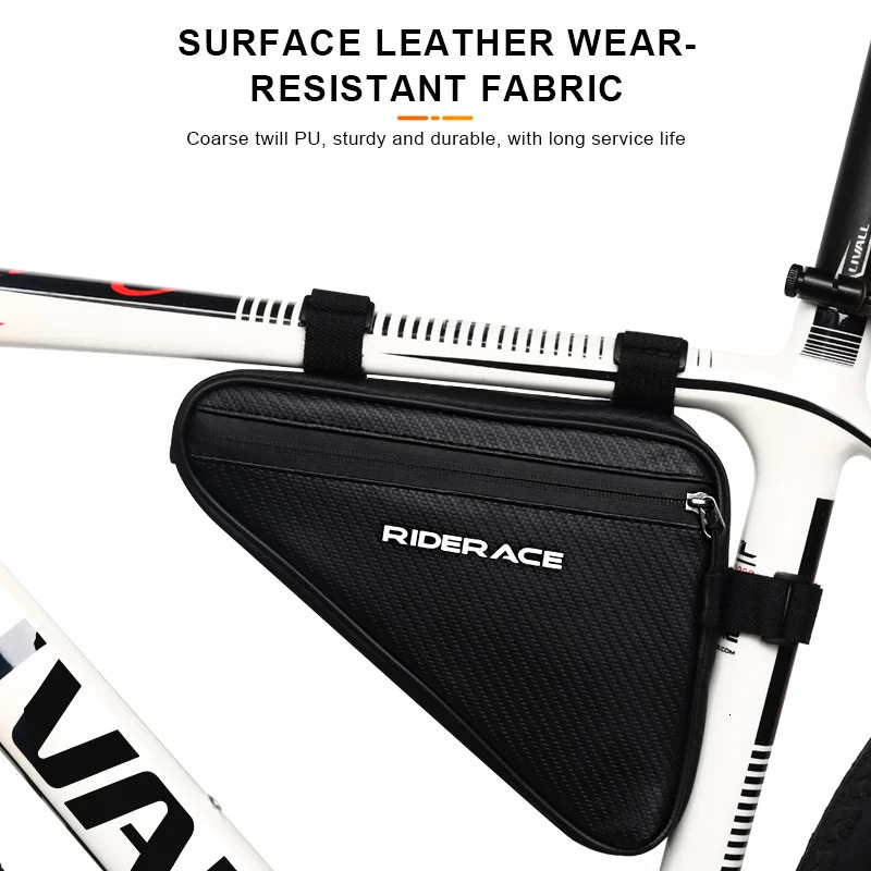 RIDERACE Waterproof Cycling Tube Bags 1.5L MTB Road Bike Triangle Bag Cycling Frame Front Bags Repair Tools Pannier Bicycle Bag 250610