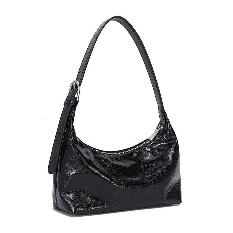 Women's Cow Genuine Leather Bag Lady Fashion Retro Versatile Shoulder Handbag Female Cowhide Underarm Crossbody Bags For Ladies