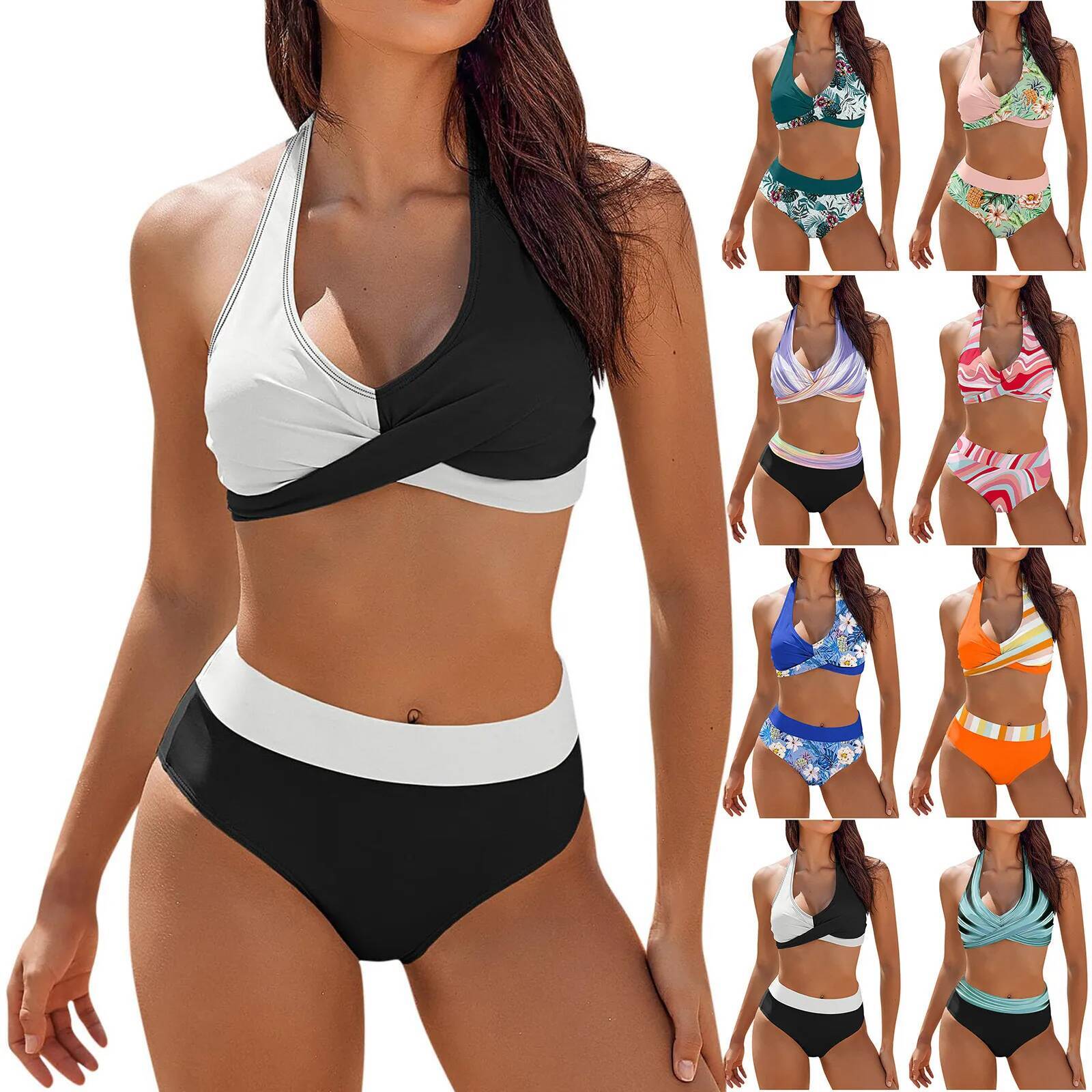 Sexy Bikini Push Up Swimwear Women Brazilain Biquinis Feminino 2024 Swimsuit Tanga Swimming Bathing Suit 2 Piece Set Mujer