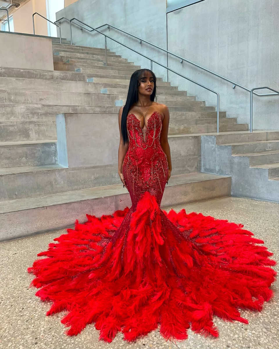 Shine Mermaid Evening Dress V Neck Prom Gowns Sequins Beads Appliques Pearls Prom Dress vestidos de festa Special Occasion Dresses Plus Size Customize