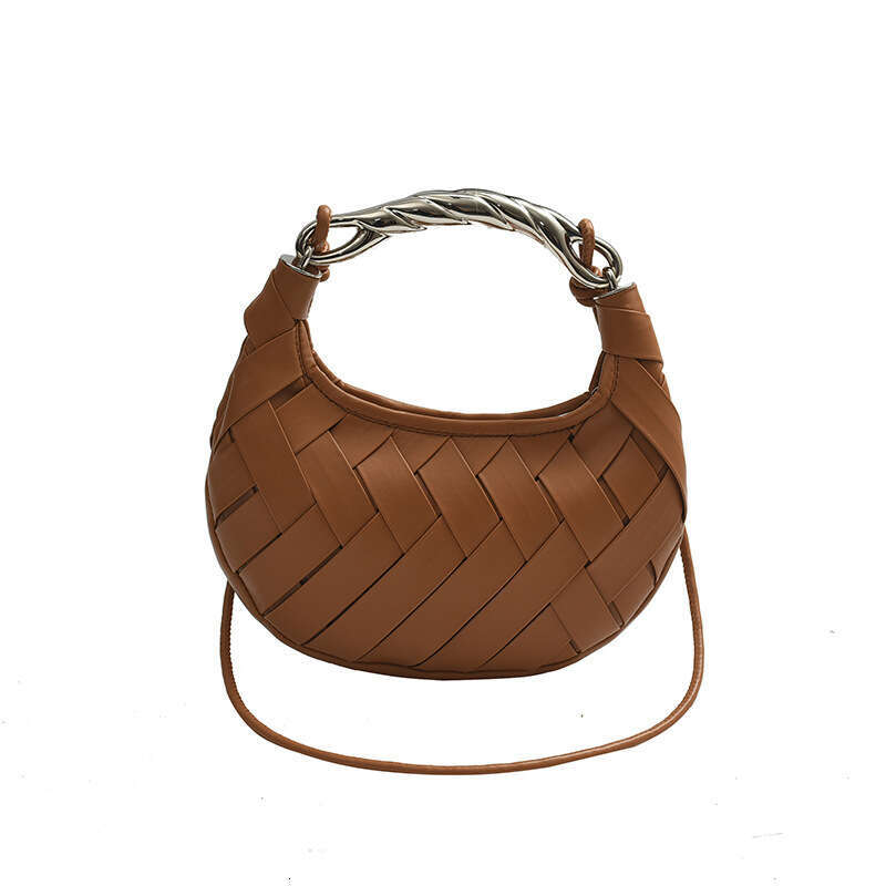 Fashion Handheld Woven Dumpling For Women 2025 Summer New Trendy Handbag Niche Simple Texture Crossbody Bag