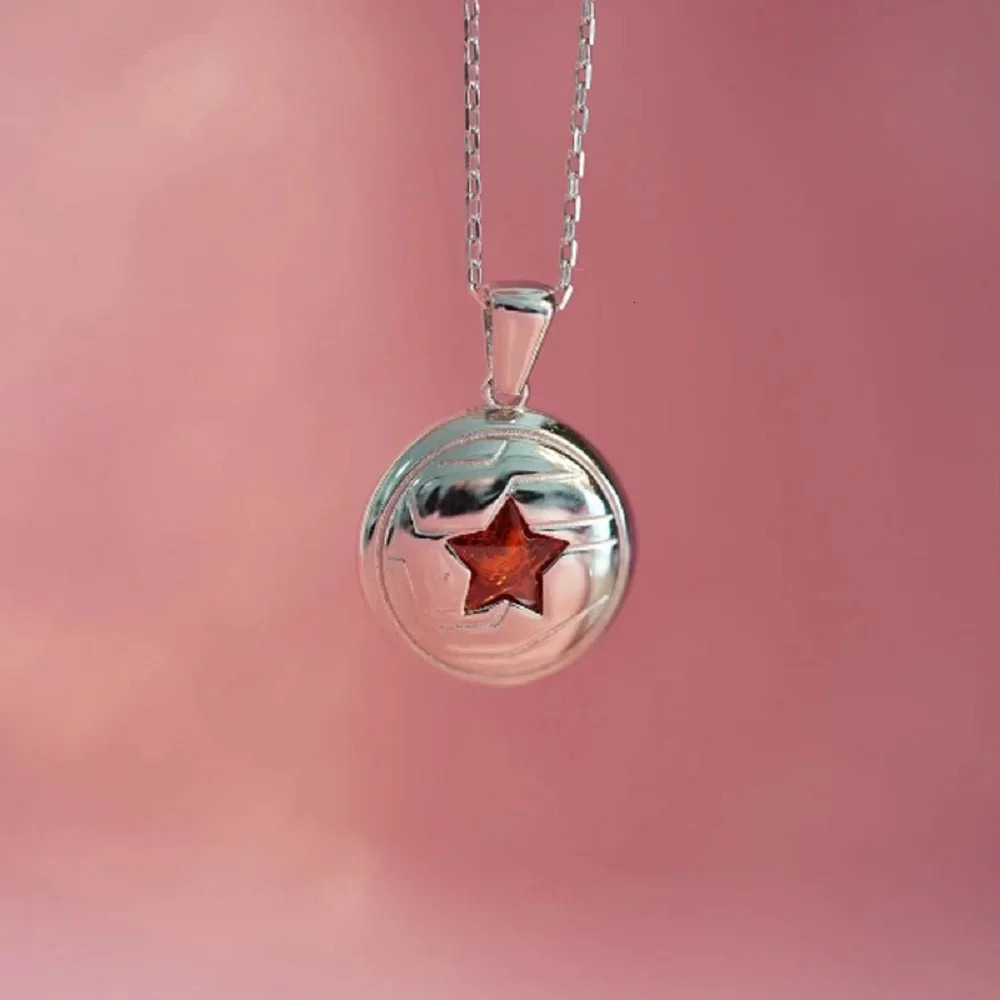 Winter Soldier Barnes Necklace For Men Women Fashion Geek Party Jewelry Accessories Gift Silver Plated Star Superhero Necklace 250609